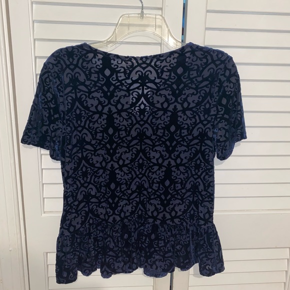 H&M Blue Velvet Top - Picture 2 of 3